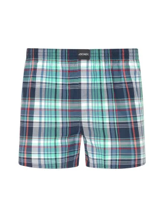 Pánské trenýrky 315300H B90 tyrkysové káro - Jockey Pánské trenýrky 315300H B90 tyrkysové káro - Jockey