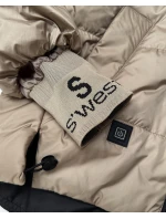 Damska kurtka ze ściągaczami Goodlookin beżowa (B8591-12)