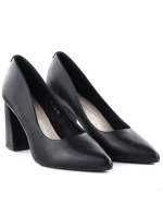 Černé lodičky na jehlovém podpatku černé Sergio Leone PB216