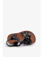 Dětské sandály se zapínáním na suchý zip, Černá Venikoria Dětské sandály se zapínáním na suchý zip, Černá Venikoria