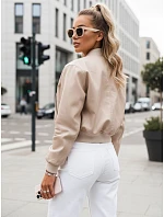 Dámská kožená bunda bomber SANTOL TY4339 béžová - FashionStreet Dámská kožená bunda bomber SANTOL TY4339 béžová - FashionStreet