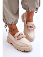 Kožené mokasínové boty Big Star LL274581 Béžová