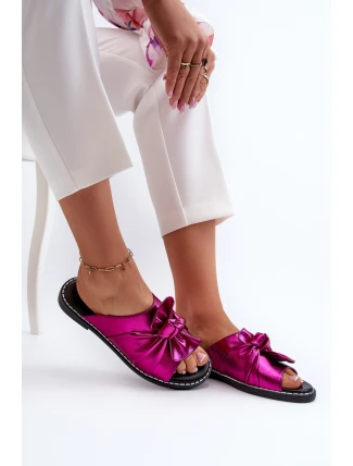 Dámské ploché sandály s výřezy Fuksja Fiviama