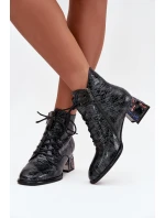 Boty na podpatku model 218722 Step in style Boty na podpatku model 218722 Step in style