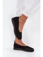 Dámské síťované baleríny ve sportovním stylu Virella – černé