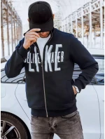 Pánská mikina na zip s potiskem v tmavě modré barvě FashionStreet BX5412