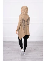 Mikina s potiskem křídel camel Mikina s potiskem křídel camel
