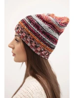 Čepice s fleecem Krystyna K207 červený+černý