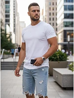 Pánské klasické bílé tričko FashionStreet RX5672