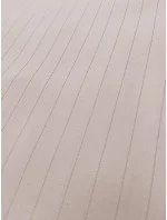 Světle béžové široké dámské pruhované kalhoty (18629)