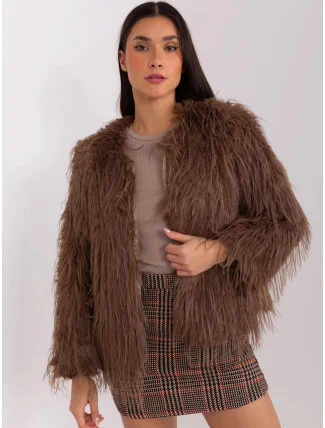 Hnědá kožešinová bunda s podšívkou (2359) Hnědá kožešinová bunda s podšívkou (2359)