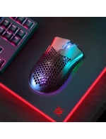 DEFENDER BEZDRÁTOVÁ MYŠ GM-709L WARLOCK RF RGB 2400DPI 8P, 5 REŽIMŮ PODSVÍCENÍ, DĚROVANÁ 52709