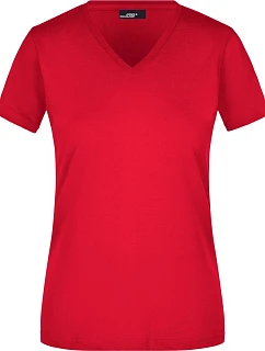 Daiber JN 972 Dámské vypasované tričko s výstřihem do V 02.0972 red