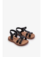 Dětské sandály se zapínáním na suchý zip, Černá, Sarniema Dětské sandály se zapínáním na suchý zip, Černá, Sarniema