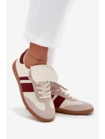 Dámské nízké sneakers s vyhrnutým jazykem Ardira – bordó