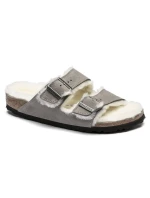 Birkenstock women's/men's insulated flip-flops Arizona Shearling Stone Coin semiš s ovčí vlnou regular wide (1017402) dámské Birkenstock women's/men's insulated flip-flops Arizona Shearling Stone Coin semiš s ovčí vlnou regular wide (1017402) dámské