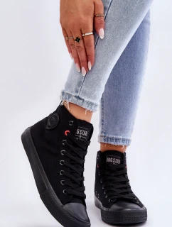 Dámské klasické vysoké tenisky Big Star T274033 Černé