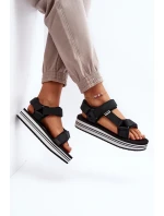 Dámské sandály na platformě Lee Cooper LCW-24-05-2753L Černé