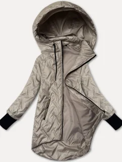 Světle béžová lehká dámská bunda s odepínací kapucí S'West (B8371-70)
