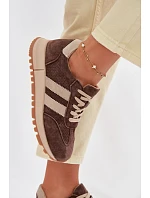 Dámské tenisky z přírodního semiše hnědé Marceline