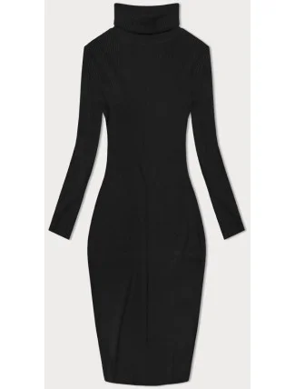 Černé tužkové šaty s rolákem (MM98015)
