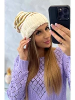 Dámská čepice Feba K330 ecru+green neon