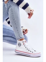 Dámské klasické vysoké tenisky Big Star T274026 Bílé Dámské klasické vysoké tenisky Big Star T274026 Bílé