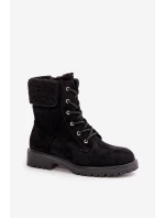 Dámské podšité boty workery na zip černé Mivael