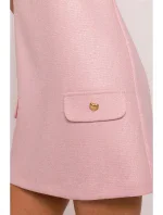 M855 Mini šaty s áčkovou linií - broskvové M855 Mini šaty s áčkovou linií - broskvové