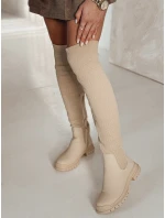 Dámské béžové kozačky ELEFIVE FashionStreet ZY0579