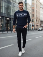 Pánský tmavě modrý svetr FashionStreet WX2277