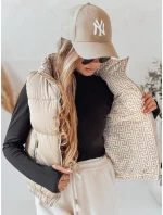 Dámská prošívaná vesta URBANELLE béžová FashionStreet TY4973 Dámská prošívaná vesta URBANELLE béžová FashionStreet TY4973