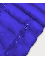 Krátká dámská prošívaná vesta v chrpové barvě (23077-184)