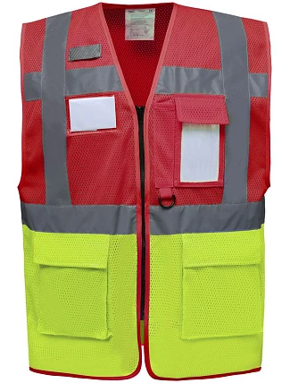 Yoko HVW 820 Hi-Vis síťovaná bezpečnostní vesta 79.W820 red/hi vis yellow Yoko HVW 820 Hi-Vis síťovaná bezpečnostní vesta 79.W820 red/hi vis yellow