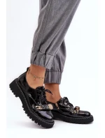 Dámské lakované polobotky D&A MR870-81 černé