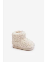 Dětské Sněhule S Kožíškem Typu Beránek Světle Béžové Mevael Dětské Sněhule S Kožíškem Typu Beránek Světle Béžové Mevael