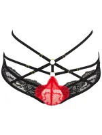 Sexy tanga V-10008 černá/červená - Axami