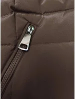 Hnědá péřová dámská zimní bunda (LHD-23032)