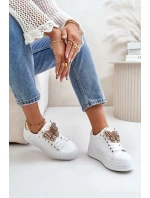 Dámské Tenisky Na Platformě S Motýlem Bílá-Zlatá Naritevia Dámské Tenisky Na Platformě S Motýlem Bílá-Zlatá Naritevia