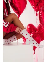 Dámské Vánoční Ponožky Medvídek v Čepici Santa Červené