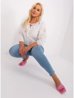 Halenka LK BZ 509324 1.81P bílá a růžová Halenka LK BZ 509324 1.81P bílá a růžová