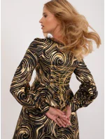 LK SK 509565 šaty.07 černá a zlatá LK SK 509565 šaty.07 černá a zlatá