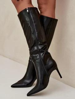 Dámské kotníkové boty Lisanne na jehlovém podpatku s páskem – černé