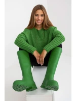 Dámský svetr Model TW-SW-BI-M559.08X Green - Och Bella Dámský svetr Model TW-SW-BI-M559.08X Green - Och Bella