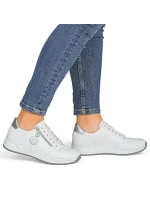 Dámské kožené polobotky bílé Rieker N6508-80 Dámské kožené polobotky bílé Rieker N6508-80