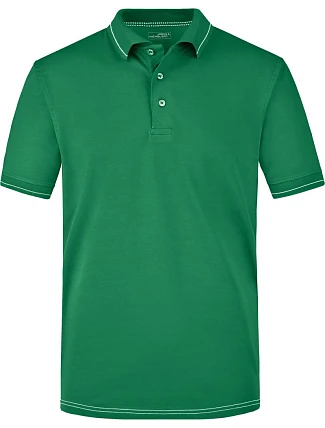 Daiber JN 569 Pánské žerzejové elastické polo 02.0569 irish green/white Daiber JN 569 Pánské žerzejové elastické polo 02.0569 irish green/white