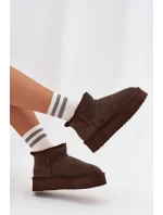 Semišové zimní boty pro ženy Vinceza 97962 čokoládové