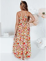 FLOWMISS Maxi šaty EY2629 bílo-žluto-červené - FashionStreet FLOWMISS Maxi šaty EY2629 bílo-žluto-červené - FashionStreet