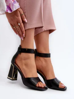 Sandály na podpatku model 197088 Step in style