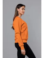 Světle oranžová dámská tepláková mikina se stahovacími lemy (W01-69) Světle oranžová dámská tepláková mikina se stahovacími lemy (W01-69)